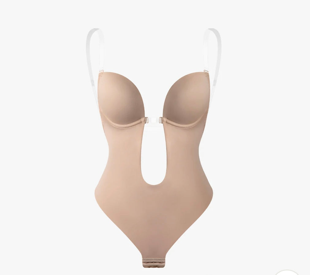 Invisible Strap Backless Thong Bodysuit Shapewear