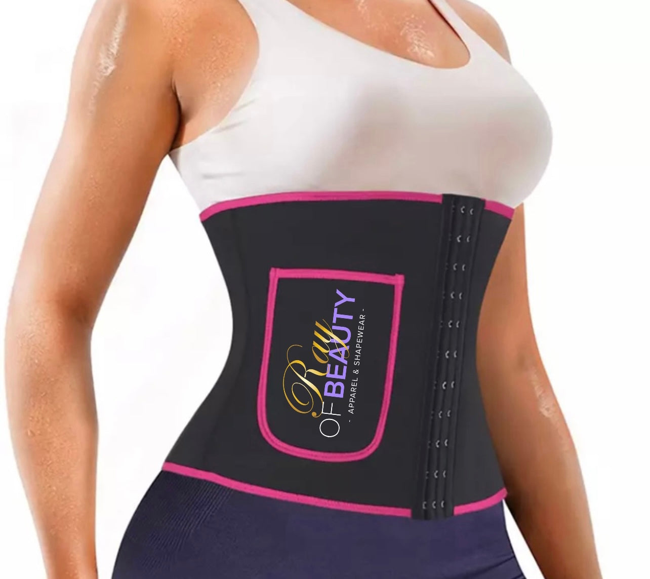 Ray of Beauty Waist Trainer Sweat Belt with Cell Phone Holder